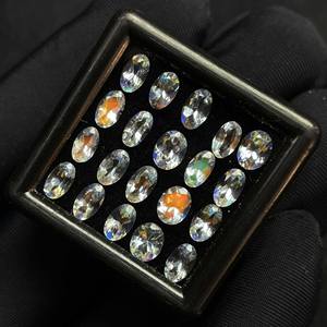 Piedra Lunar Arcoíris de Madagascar Natural de Buena Calidad, Corte Ovalado, Gema Suelta de 3*4-3*5 MM, Piedra Lunar para Joyería - Product Image 5