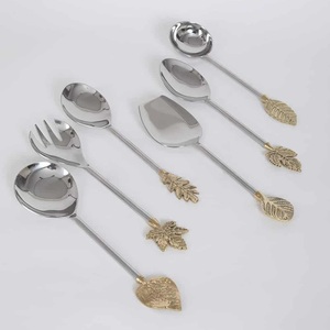 Ensembles durables de couverts d'acier inoxydable plaqué de luxe servant des cuillères fourchettes pour la vaisselle de noce - Product Image 6