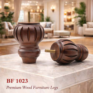 Round Turned Solid Wood Heavy Duty Sofa Legs for Sofa Chair Bed Cabinet Living Room Furniture - Product Image 1