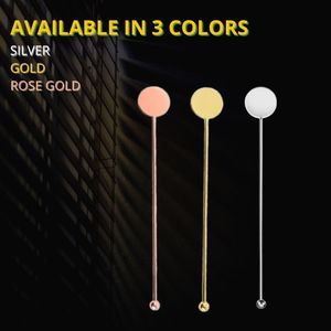 Fabricante al por mayor de acero inoxidable bebida Swizzle Stick bebida oro cóctel agitadores para batidos - Product Image 6