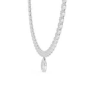 Collar de tenis de lujo de plata 925 para mujer VDS, con diamantes cultivados en laboratorio con certificación IGI DE-VVS, corte brillante, engaste pavé, para bodas - Product Image 3