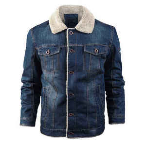 Best Price Men Custom Design High Street Canvas <b>Denim</b> <b>Jacket</b> Winter Anti-Bacterial Breathable 100% Cotton Stand Front Logo - Product Image 5