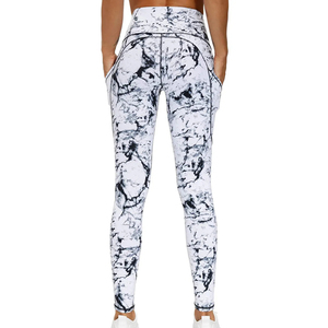 Legging de yoga et de fitness taille haute pour femme, en coton et bambou respirant, entièrement sublimé, personnalisable, en tissu tricoté décontracté – Meilleures ventes - Product Image 3