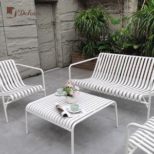 Mobilier d'extérieur simple en alliage d'aluminium <span class=keywords><strong>blanc</strong></span> Cour Balcon en plein air Accoudoir Canapé Ensemble <span class=keywords><strong>de</strong></span> canapés pastoraux - Product Image 4