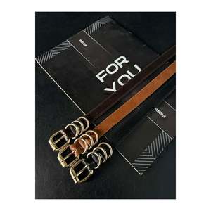 3-Piece Square Buckle Thin Women's <b>Belt</b> (Waist <b>Belt</b>, Dress <b>Belt</b>, Skirt <b>Belt</b>, Trouser <b>Belt</b>) - <b>Black</b>-Tan-Brown - Product Image 2