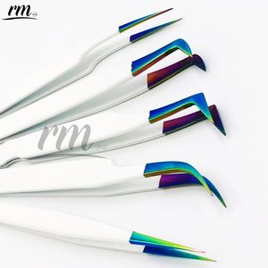 RMI, producto personalizado, pinzas de extensión de pestañas, punta de Plasma múltiple y juego de pinzas recubiertas de polvo blanco - Product Image 1