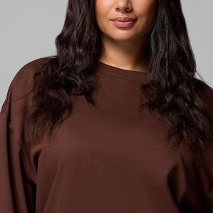 Sudadera de Mujer con Cuello Redondo y Logotipo Personalizado, Hombros Caídos y Mangas Largas / Ropa Casual con Material de Alta Calidad - Product Image 2