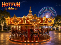 Manège de qualité supérieure pour 24 personnes, carrousel européen, équipement d'amusement, fabricants de carrousels, parcs à thème
