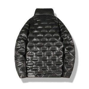 2023 Logo personnalisé hiver nouveau gonflé hommes costume surdimensionné bulle manteau doudoune avec boutons - Product Image 4