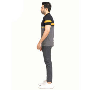 Último diseño de lona sólida transpirable de manga corta por encargo de los hombres de talla grande para camisas - Product Image 2