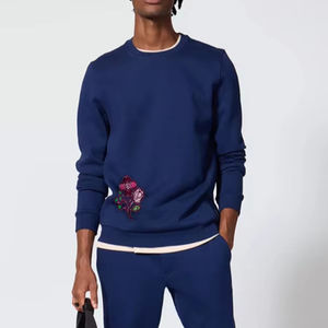 Sweat-shirt respirant à col rond pour hommes Pull de luxe 100% sweat-shirt classique en coton doux avec logo personnalisé - Product Image 1