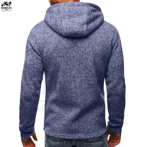 Nouveau design de sweats à capuche unisexe avec fermeture éclair personnalisés avec logo personnalisé sweat à capuche d'entraînement zippé en coton mélangé de style basique - Product Image 3