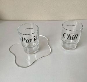 Dessous de verre design omelette tapis de table en tissu acrylique moderne avec finition claire sous-verres élégants de protection des boissons - Product Image 3