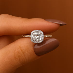 Anillo de Compromiso y Matrimonio con Diamante de Corte Cojín de 2.00 Quilates, Certificado por IGI, Claridad VVS, Diamantes Blancos, Aniversario, Fiesta, Oro Sólido de 14K - Product Image 2