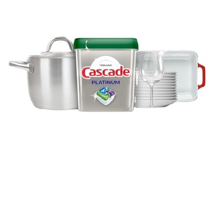 Cápsulas para Lavavajillas Cascade Platinum, Detergente para Lavavajillas, Jabón para Lavavajillas, Actionpacs, Limón, 62 Unidades - Product Image 1