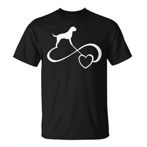 T-shirt pour amoureux des chiens Border Terrier, avec un cœur d'amour infini - Product Image 2