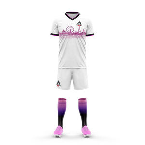 Uniforme de Fútbol Personalizado, Fabricante OEM, Conjunto de Camiseta y Pantalones Cortos de Alta Calidad, Tejido Transpirable, Secado Rápido, Ligero, para Clubes - Product Image 1