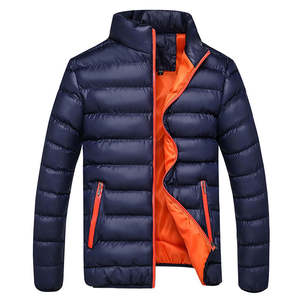 Manteau d'hiver à la mode pour hommes doudoune Bomber veste épaisse légère coupe-vent fermeture éclair tissé Style à la mode pour décontracté - Product Image 1