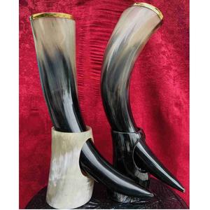 Cuerno para beber vikingo ecológico hecho a mano Natural personalizado de alta calidad tallado pulido para uso doméstico en hoteles hecho en India - Product Image 1