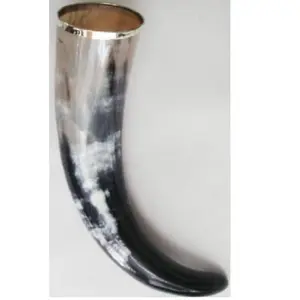 customized natural handcrafted Eco friendly top quality polished viking drinking horn for home restaurant and hotel from India.