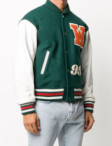 2023 OEM Brodé En Cuir Manches Varsity Vestes Laine Corps Baseball Uniforme Veste - Product Image 2