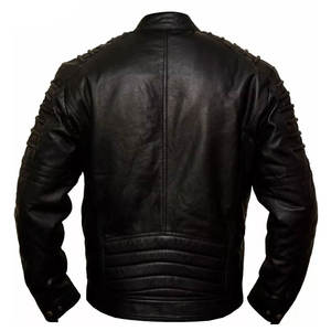 Chaqueta de Motociclista de Cuero para Hombre de Alta Calidad con Logotipo Frontal en Tela de Lona Personalizable, Impermeable y Transpirable - Product Image 4