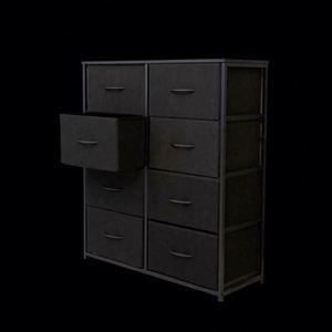 Modern 8-Drawer MDF Dresser with Stainless Steel Handles Freestanding Bedroom Storage Cabinet - Product Image 3