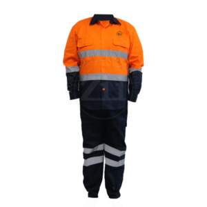 High Quality <b>Blue</b> Fireproof Polyester <b>Hi</b>-Visibility Coverall Lightweight Design Reflective Features Wear-Resistant Windproof CE - Product Image 1