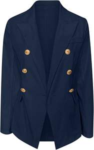 ชุดสูทเบลเซอร์แขนยาวสีพื้นแบบกระดุมเดียวสำหรับผู้หญิง ผ้าระบายอากาศดี รุ่นปี 2026 - Product Image 4