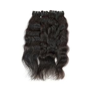 Certificado Garde ondulado Remy indio paquetes de cabello natural sin procesar Peluca de cabello humano para mujeres con doble trama por los exportadores - Product Image 1