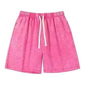 2025 Camiseta de algodón lavado con ácido de moda de verano informal para hombres y conjunto corto azul con camisetas de manga corta - Product Image 3