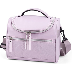 Insulated Polyester <b>Lunch</b> <b>Bag</b> with Foldable Design and Handle <b>for</b> <b>Women</b> & Men-Dual Compartment <b>Work</b> and Picnic Use - Product Image 1
