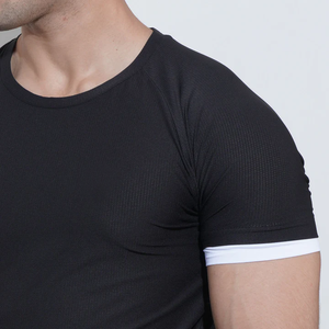 Vente en gros OEM T-shirts polo pour hommes 100% coton à séchage rapide Hauts de fitness à manches courtes de grande taille avec logo personnalisé motif solide - Product Image 3