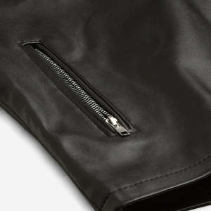 Veste en cuir d'hiver pour homme à usage quotidien Toile Cuir de vache Léger Imperméable à capuche Style moto et motard - Product Image 5