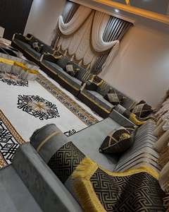 Asientos Orientales para el Suelo, Sofá Étnico, Sofá Árabe Majlis, Sofá Estilo Otomano, Conjunto Árabe Jalsa, Asientos Orientales de Lujo para el Suelo - Product Image 4
