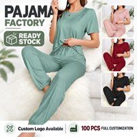 Ensemble de pyjama décontracté et confortable pour femme, collection été 2025, en polyester et soie de lait respirante, style minimaliste