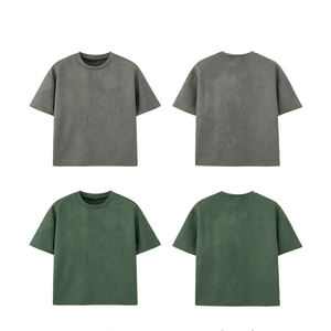 T-shirt uni vierge de qualité supérieure pour hommes T-shirt unisexe à manches courtes de grande taille en coton 100% de haute qualité avec logo personnalisé de couleur unie - Product Image 6