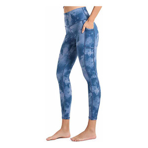 Leggings de yoga athlétiques pour femmes, taille mi-haute, unis, sans couture, super doux, respirants, tissu en polyester/coton écologique, taille élastique - Product Image 5