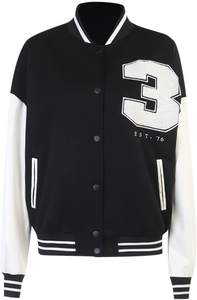 เสื้อแจ็กเก็ตเบสบอลสตรี,เสื้อคลุมลำลองโลโก้แบบกำหนดเอง - Product Image 6