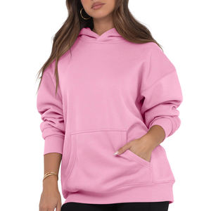 Sweat à capuche oversize décontracté d'hiver pour femmes, de haute qualité, respirant, logo personnalisé sur le devant, fabrication sur mesure, toutes les tailles disponibles - Product Image 3