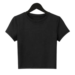 T-shirts courts pour femmes Premium Quality New Plain Design Slim Fit T-shirts Short Sleeve Fashion T-shirt pour femmes - Product Image 3