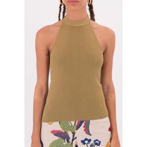 เสื้อถักคอเชือกผูก - สีเขียว - Product Image 4