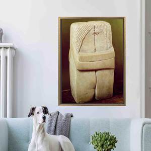 Toile d'art imprimée moderne et élégante pour la décoration de la pièce, design abstrait, encadrée en or - Product Image 1