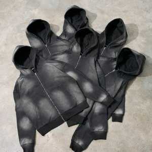 Conjuntos de dos piezas de lana de algodón pesado de alta calidad para mujer, pantalones ajustados con capucha y cremallera, pantalones de chándal de talla grande, Invierno sólido - Product Image 5