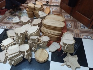 ถาดไม้ถาดเสิร์ฟ2024ถาดไม้อะคาเซียไม้โอ๊คสีแดง - Product Image 3