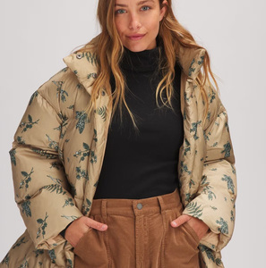 2025 nouveauté hiver Design gros personnalisé fermeture éclair col montant femmes partout Sublimation imprimé coupe-vent bouffant veste - Product Image 6