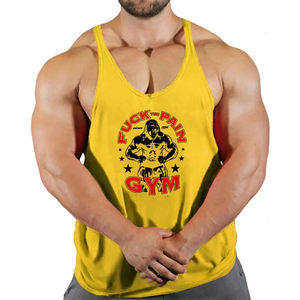 Camiseta sin mangas de gimnasio Muscle Fit para hombre, chaleco de entrenamiento de culturismo, camiseta sin mangas, Camiseta deportiva de algodón para entrenamiento físico - Product Image 2