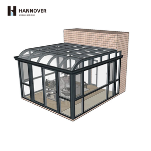 HANNOVER Toit incliné en aluminium élégant pour véranda en verre à économie d'énergie Protection UV pour les espaces d'arrière-cour des hôtels résidentiels - Product Image 3