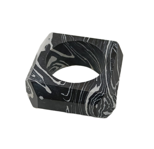 Square Resin Napkin Rings Unique Patterns Classic Style Customized Color for Luxury Dining <b>Table</b> Decor for Home <b>Parties</b> - Product Image 2
