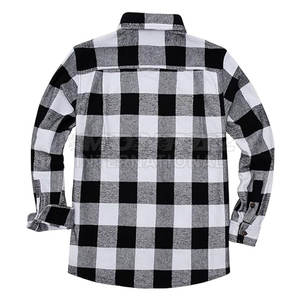 Chemise en flanelle 100% coton pour homme, à manches longues, à carreaux, respirante, confortable, pour l'automne et l'hiver, taille adulte, vente en gros - Product Image 5